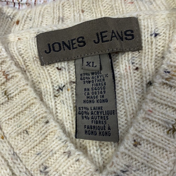 Jones jeans wool blend cable knit sweater size XL - Picture 2 of 5
